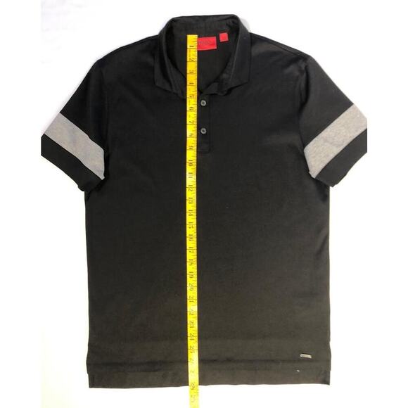 VTG Hugo Boss Men’s Collared Short Sleeve Polo T Shirt Size M Black Gray - Picture 8 of 15